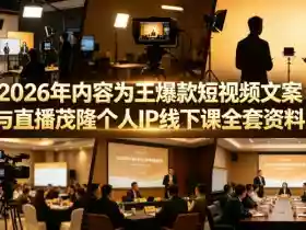 2026年内容为王爆款短视频文案与直播茂隆个人IP线下课全套资料(价值4980)