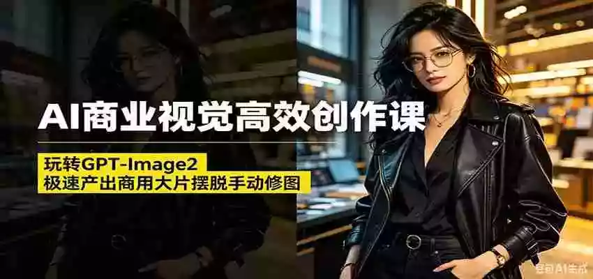AI商业视觉高效创作课:玩转GPT-Image2,极速产出商用大片摆脱手动修图
