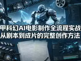 机甲科幻AI电影制作全流程实战课,从剧本到成片的完整创作方法
