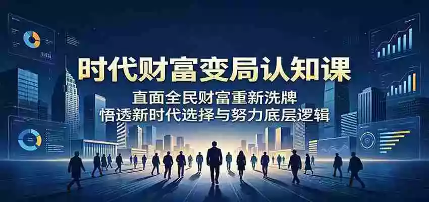 时代财富变局认知课:直面全民财富重新洗牌,悟透新时代选择与努力底层逻辑