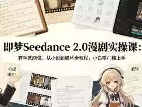 即梦Seedance 2.0漫剧实操课:有手就能做,从小说到成片全教程,小白零门槛上手