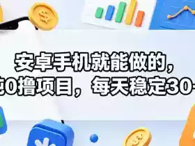 安卓手机就能做的，纯0撸项目，每天稳定30+
