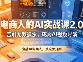 电商人的AI实战课2.0，告别无效摸索，成为AI视频导演，全能AI电商人，从这里开始