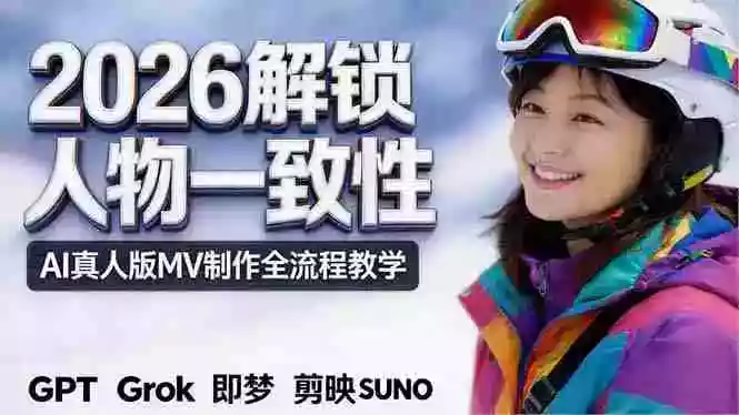 2026独创解锁人物一致性：AI真人版MV制作，不讲空话，不拼概念，全流程实操