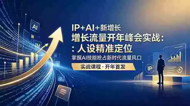 IP+AI+新增长 流量开年 峰会实战:人设精准定位 掌握AI技能抢占新时代流量风口