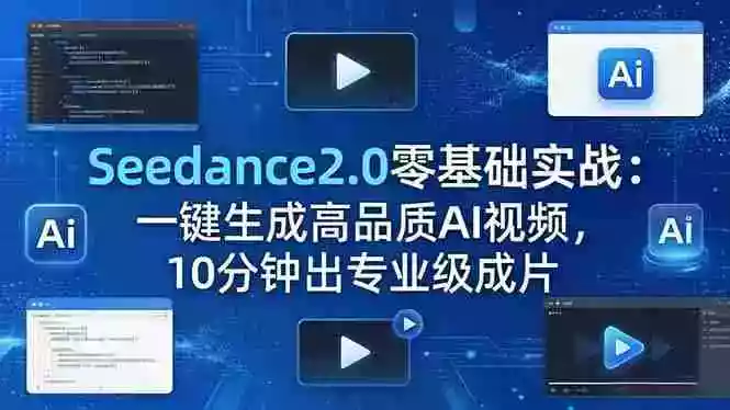 Seedance2.0零基础实战:一键生成高品质AI视频,10分钟出专业级成片