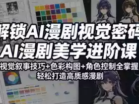 解锁AI漫剧视觉密码,AI漫剧美学进阶课,视觉叙事技巧+色彩构图+角色控制全掌握,轻松打造高质感漫剧(更新)