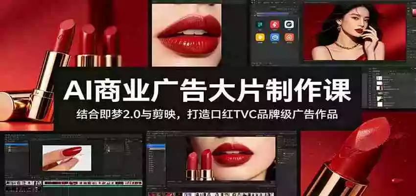 AI商业广告大片制作课:结合即梦2.0与剪映,打造口红TVC品牌级广告作品 AI商业广告大片制作课:结合即梦2.0与剪映,打造口红TVC品牌级广告作品