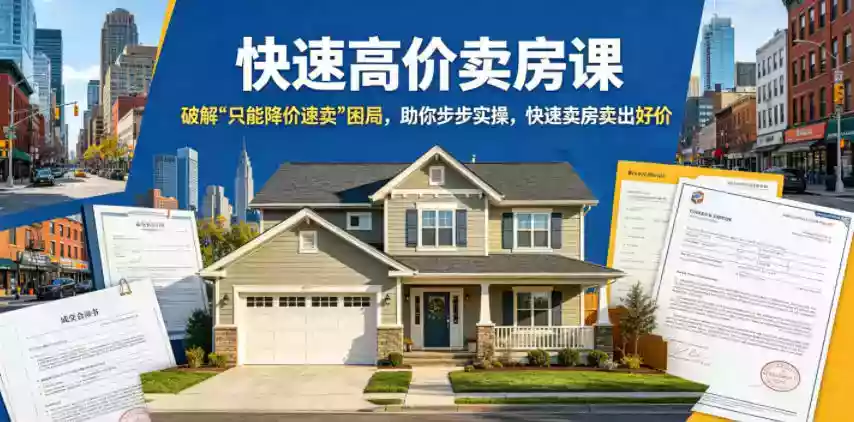 快速高价卖房课,破解“只能降价速卖”困局,助你步步实操,快速卖房卖出好价(更新2026)