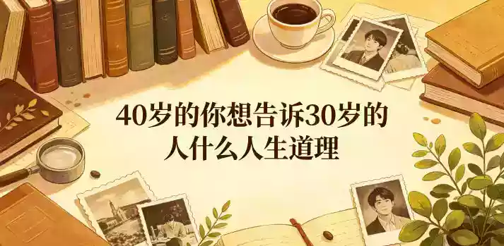 公众号付费文章:40岁的你想告诉30岁的人什么人生道理?