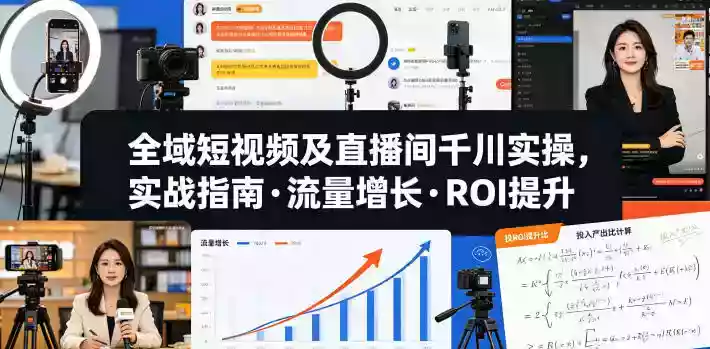 全域短视频及直播间千川实操,实战指南流量增长ROI提升(更新) 全域短视频及直播间千川实操,实战指南流量增长ROI提升(更新)