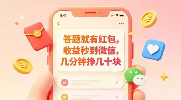 答题就有红包,收益秒到微信,几分钟挣几十块,学生党上班族宝妈都可以玩【揭秘】