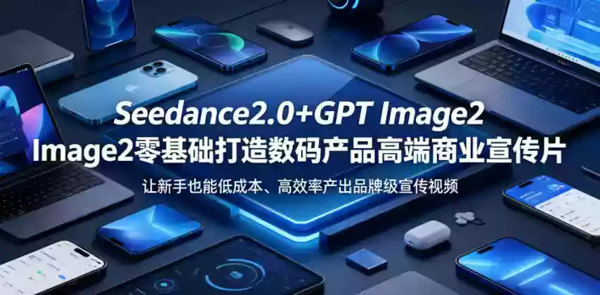 Seedance2.0+GPT Image2零基础打造数码产品高端商业宣传片,让新手也能低成本、高效率产出品牌级宣传视频