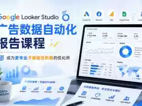 Google Looker Studio广告数据自动化报告课程,成为更专业不被报告折磨的优化师