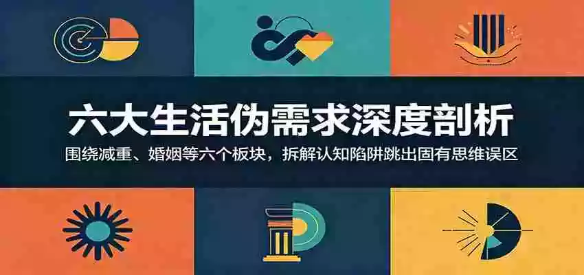 六大生活伪需求深度剖析：围绕减重、婚姻等六个板块，拆解认知陷阱跳出固有思维误区