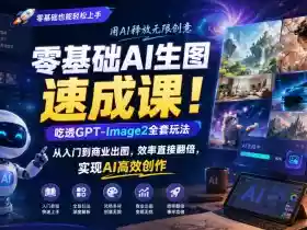 零基础AI生图速成课!吃透GPT-Image2全套玩法,从入门到商业出图,效率直接翻倍,实现AI高效创作