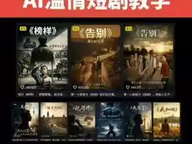 抖音58W粉丝博主的AI温情短剧玩法,条条爆款,伙伴计划+精选独家收益,商单收徒等