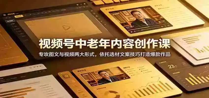 视频号中老年内容创作课:专攻图文与视频两大形式,依托选材文案技巧打造爆款作品 视频号中老年内容创作课:专攻图文与视频两大形式,依托选材文案技巧打造爆款作品