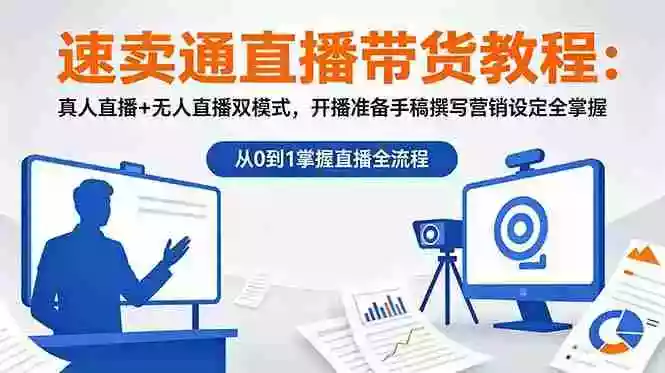 速卖通直播带货教程:真人直播+无人直播双模式,开播准备手稿撰写营销设定全掌握 速卖通直播带货教程:真人直播+无人直播双模式,开播准备手稿撰写营销设定全掌握