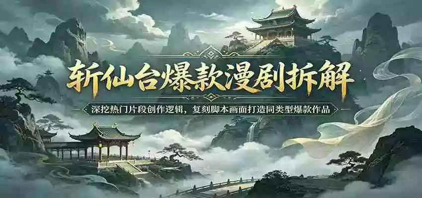 斩仙台爆款漫剧拆解:深挖热门片段创作逻辑,复刻脚本画面打造同类型爆款作品