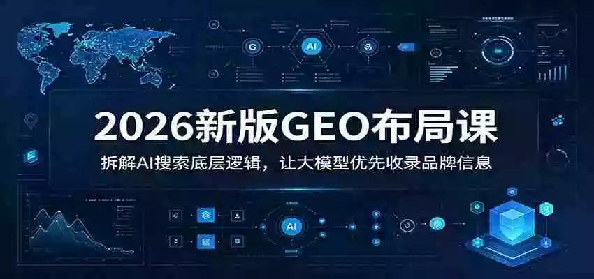 2026新版GEO布局课:拆解AI搜索底层逻辑,让大模型优先收录品牌信息
