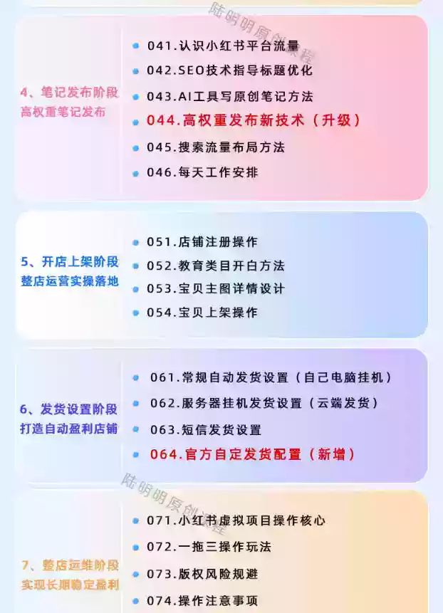 小红书虚拟项目特训班9.0,AI原创PPT技术全跑通,单品单店月纯利润几个W
