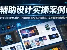 AI辅助设计实操案例课，手把手教学Stable Diffusion、Midjourney与PS协同技巧，掌握前沿AI辅助设计技术