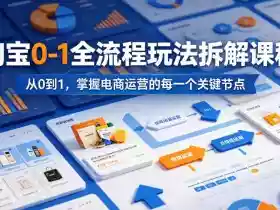 淘宝0-1全流程玩法拆解课程,从0到1,掌握电商运营的每一个关键节点