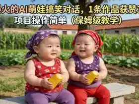 最近爆火的AI萌娃搞笑对话,1条作品获赞31W,项目操作简单(保姆级教学)