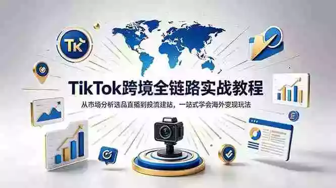TikTok+独立站跨境基础全套教程,拆解平台盈利逻辑,新手从零跑通变现全流程 TikTok+独立站跨境基础全套教程,拆解平台盈利逻辑,新手从零跑通变现全流程