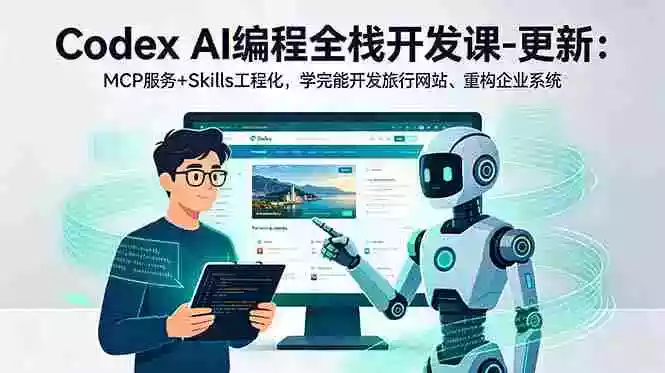 Codex AI编程全栈开发课-更新：MCP服务+Skills工程化，学完能开发旅行网站、重构企业系统