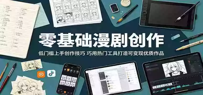 零基础漫剧创作:低门槛上手创作技巧,巧用热门工具打造可变现优质作品