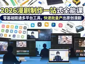 2026 AI漫剧制作一站式全能课,零基础精通多平台工具,快速批量产出原创漫剧
