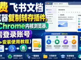 免费飞书文档浏览器复制转存插件,支持Chrome内核浏览器,无需登录账号(插件+安装使用教程)