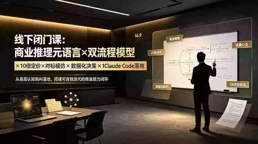 线下闭门课:商业推理元语言双流程模型10倍定价对标模仿数据化决策Claude Code落地,击穿认知盲区 线下闭门课:商业推理元语言双流程模型10倍定价对标模仿数据化决策Claude Code落地,击穿认知盲区