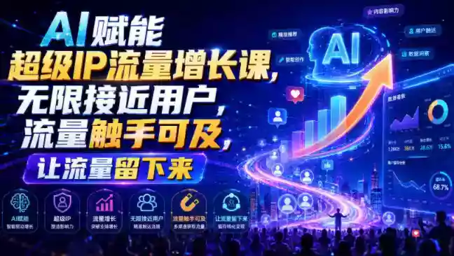 AI赋能超级IP流量增长课,无限接近用户,流量触手可及,让流量留下来 AI赋能超级IP流量增长课,无限接近用户,流量触手可及,让流量留下来