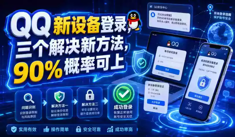 QQ新设备登录,三个解决新方法,90%概率可上 QQ新设备登录,三个解决新方法,90%概率可上