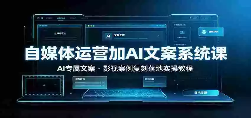 自媒体运营加AI文案系统课::AI专属文案,影视案例复刻落地实操教程 自媒体运营加AI文案系统课::AI专属文案,影视案例复刻落地实操教程