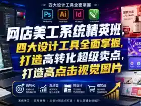 网店美工系统精英班,四大设计工具全面掌握,打造高转化超级卖点,打造高点击视觉图片(2026年7月)