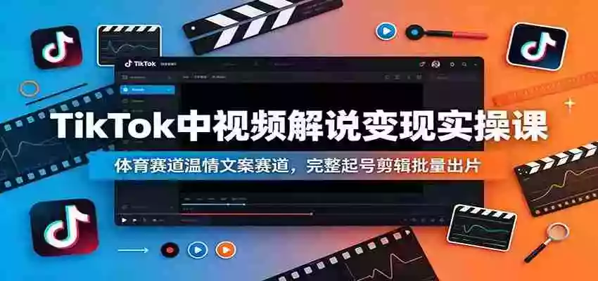 TikTok中视频解说变现实操课:体育赛道温情文案赛道,完整起号剪辑批量出片 TikTok中视频解说变现实操课:体育赛道温情文案赛道,完整起号剪辑批量出片