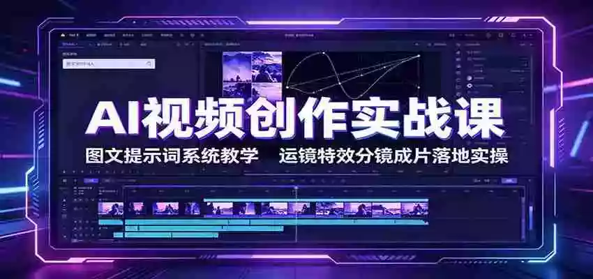 AI视频创作实战课:图文提示词系统教学,运镜特效分镜成片落地实操 AI视频创作实战课:图文提示词系统教学,运镜特效分镜成片落地实操