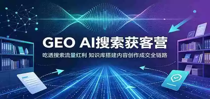 GEO AI搜索获客营:吃透搜索流量红利,知识库搭建内容创作成交全链路 GEO AI搜索获客营:吃透搜索流量红利,知识库搭建内容创作成交全链路