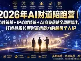 2026年AI财道陪跑营|心性筑基+IP心智修炼+AI商业落地全周期陪伴,打造具备长期财富承载力的超级个人IP