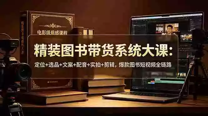 精装图书带货系统大课:定位+选品+文案+配音+实拍+剪辑,爆款图书短视频全链路 精装图书带货系统大课:定位+选品+文案+配音+实拍+剪辑,爆款图书短视频全链路