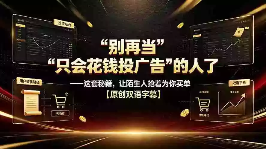 别再当“只会花钱投广告”的人了——这套秘籍,让陌生人抢着为你买单【原创双语字幕】 别再当“只会花钱投广告”的人了——这套秘籍,让陌生人抢着为你买单【原创双语字幕】