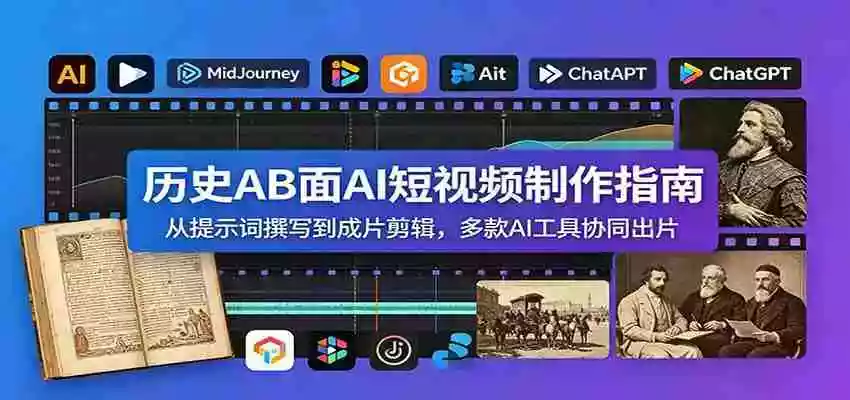 历史AB面AI短视频制作指南:从提示词撰写到成片剪辑,多款AI工具协同出片 历史AB面AI短视频制作指南:从提示词撰写到成片剪辑,多款AI工具协同出片