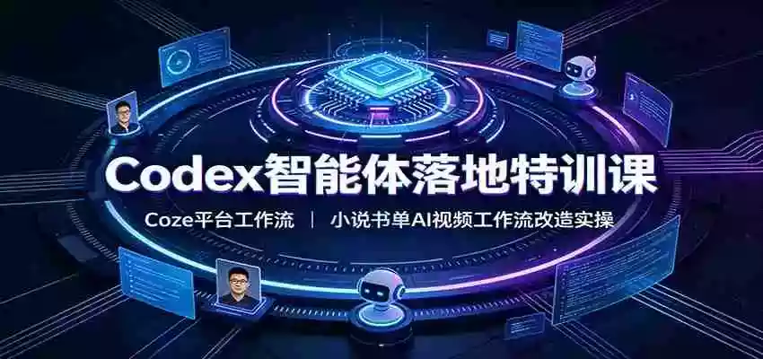 Codex智能体落地特训课：Coze平台工作流，小说书单AI视频工作流改造实操