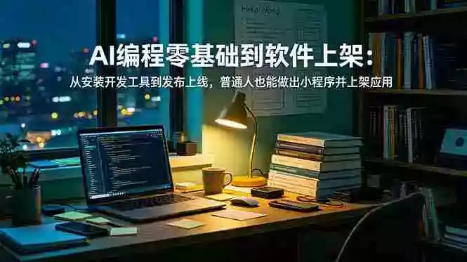 AI编程零基础到软件上架:从安装开发工具到发布上线,普通人也能做出小程序并上架应用商店