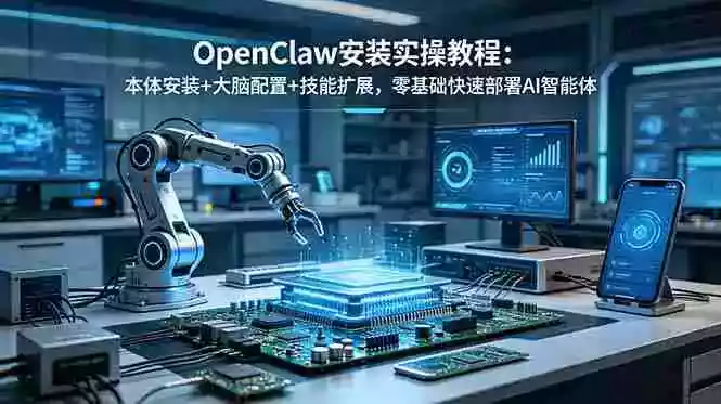OpenClaw安装实操教程:本体安装+大脑配置+技能扩展,零基础快速部署AI智能体 OpenClaw安装实操教程:本体安装+大脑配置+技能扩展,零基础快速部署AI智能体