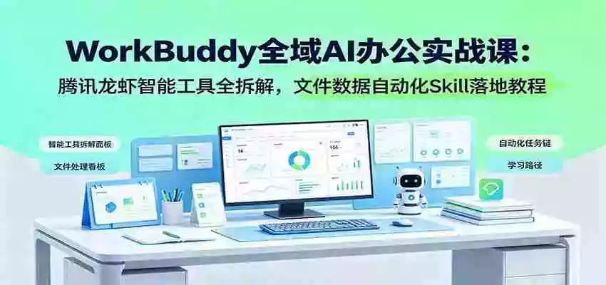 WorkBuddy全域AI办公实战课:腾讯龙虾智能工具全拆解,文件数据自动化Skill落地教程 WorkBuddy全域AI办公实战课:腾讯龙虾智能工具全拆解,文件数据自动化Skill落地教程